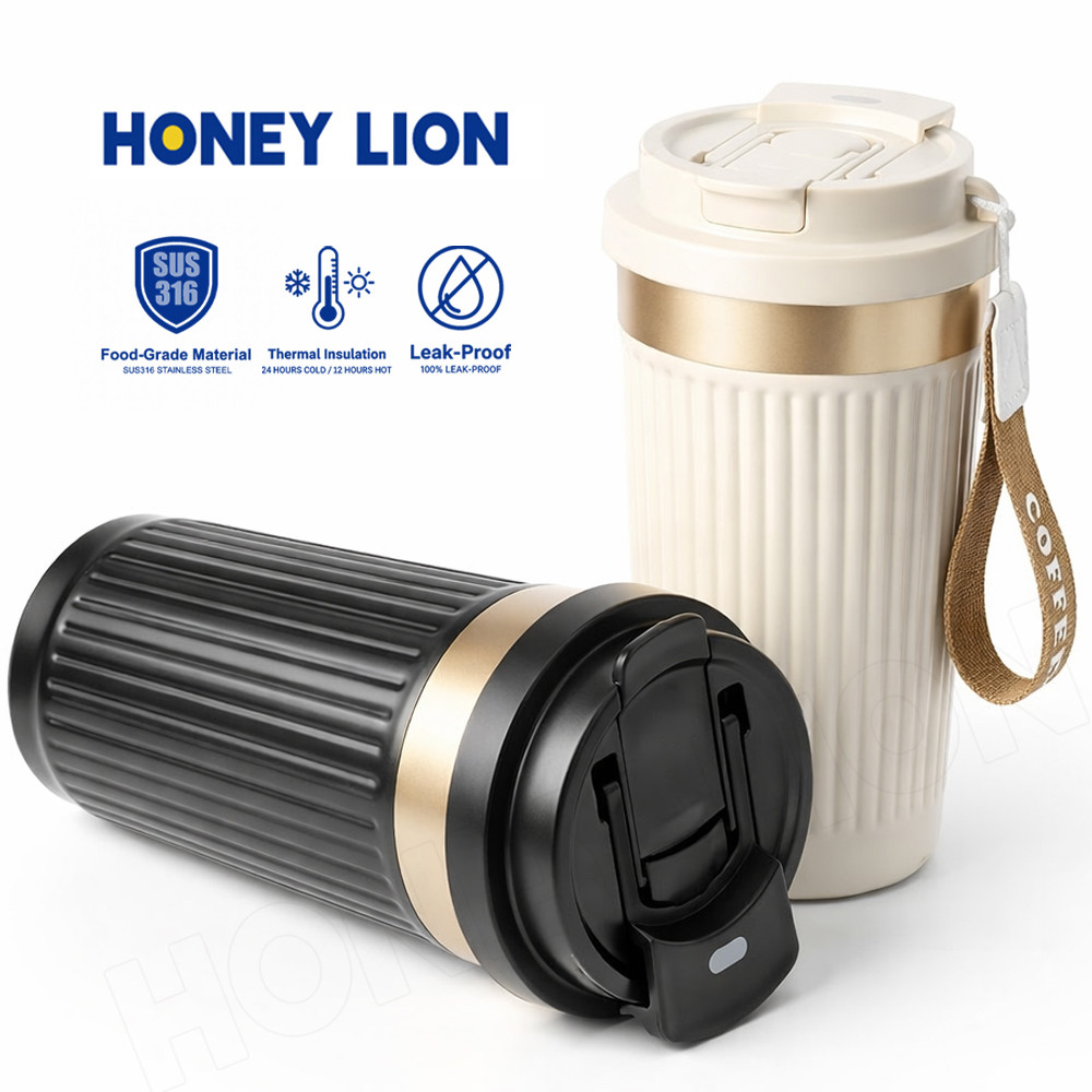 HoneyLion - ไทย: ขวดน้ำเก็บเย็น 530ml กันรั่ว 3 รูปแบบการดื่ม เก็บเย็น 12ชั่วโมง สแตนเลส 316 ไม่มี BPA มีหลอกและหลอดดูด สำหรับขับรถมอเตอร์ไซค์ ชายหาด ตลาด