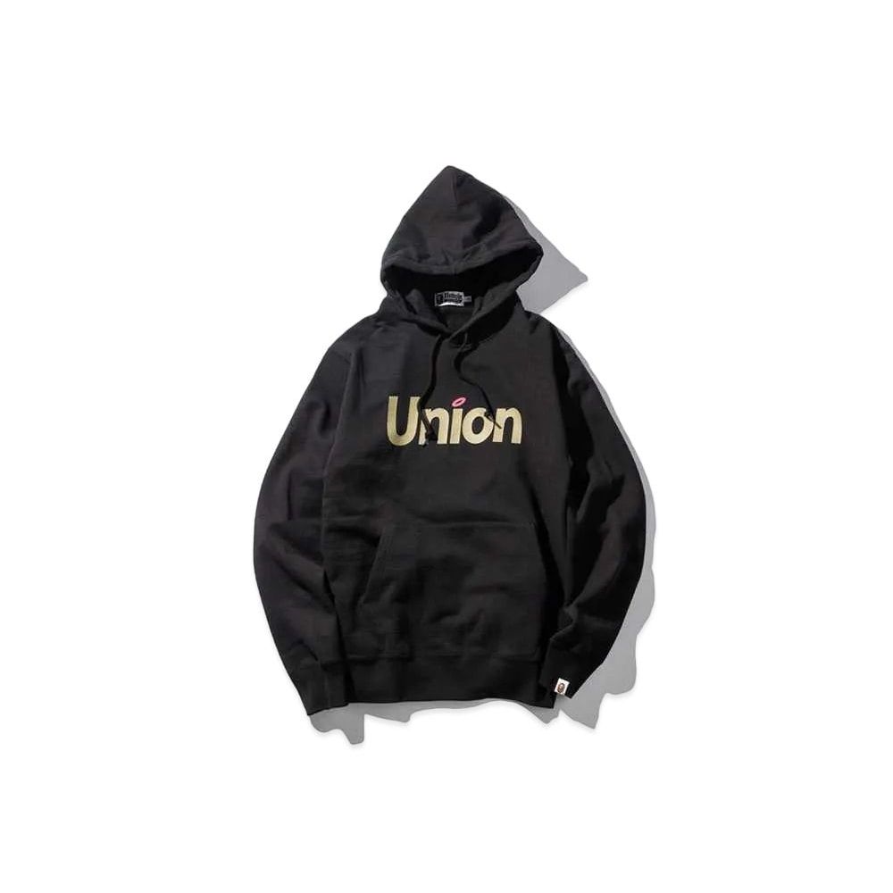 UNION BAPE® PULLOVER HOODIE Black Unused