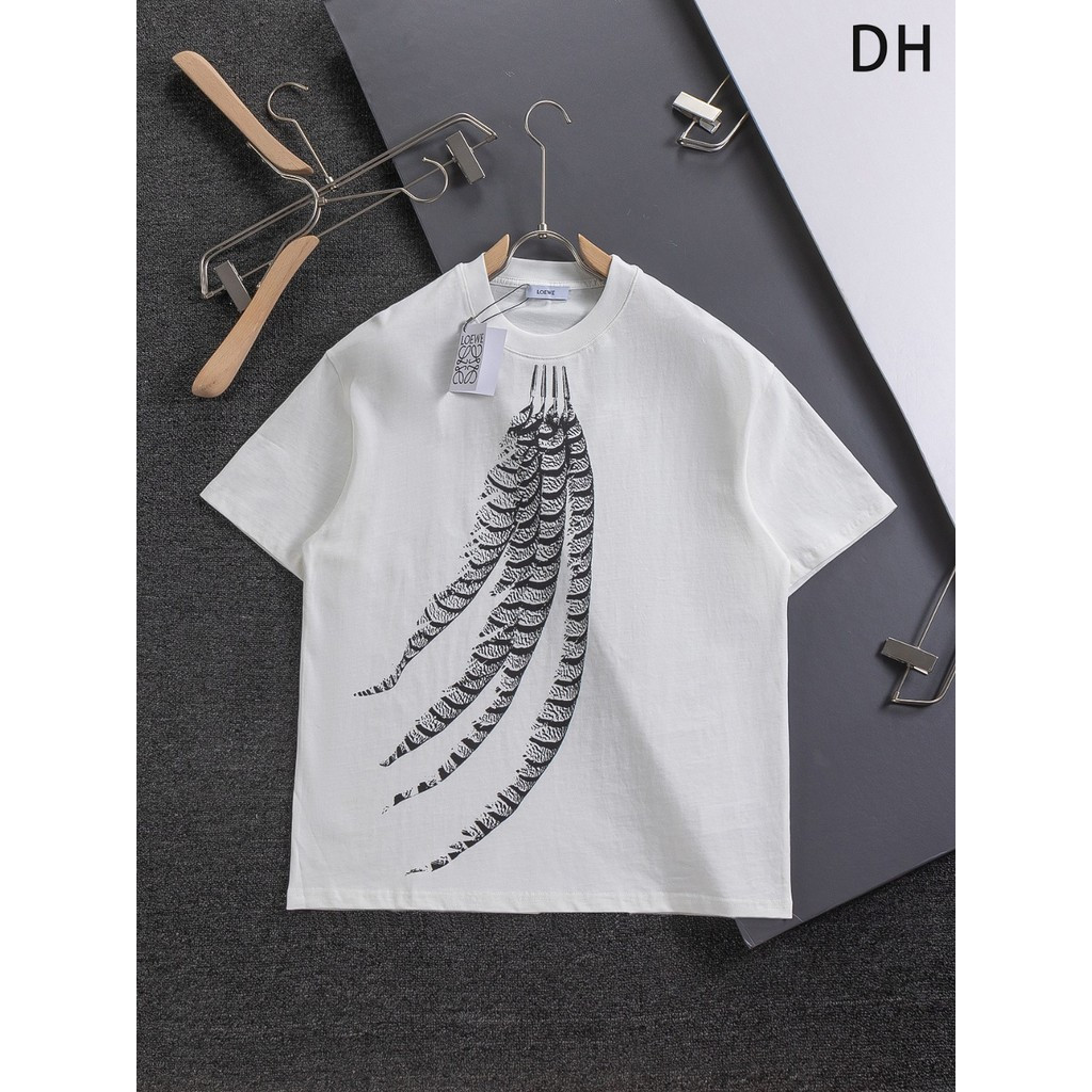 โพรงโพรง#e2026星早春新款短袖T恤男款女款情侣款上衣套头爆款潮牌运动风logo印花官网同步上新 Q8FA