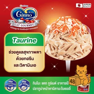 (ยกลัง 48 ซอง) Ginno Premium Wet Cat Food กินโนะ อาหารเปียกแมว ไม่เติมเกลือ เปียกแมว ขนาด 60g