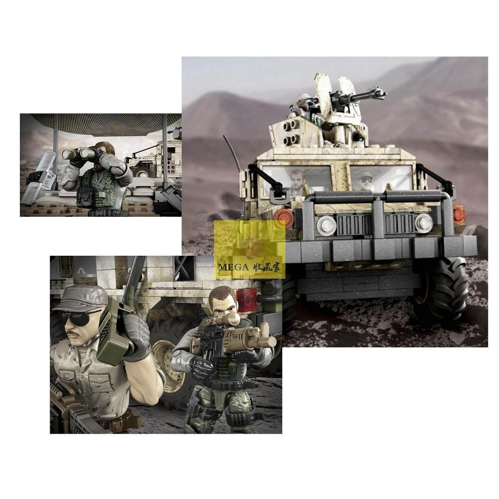 Ready Stock ข้อเสนอพิเศษ Mega Bloks Mega Bloks/Mega Bloks Alanging Desert Hummer 06817 ของเล่นบล็อกต