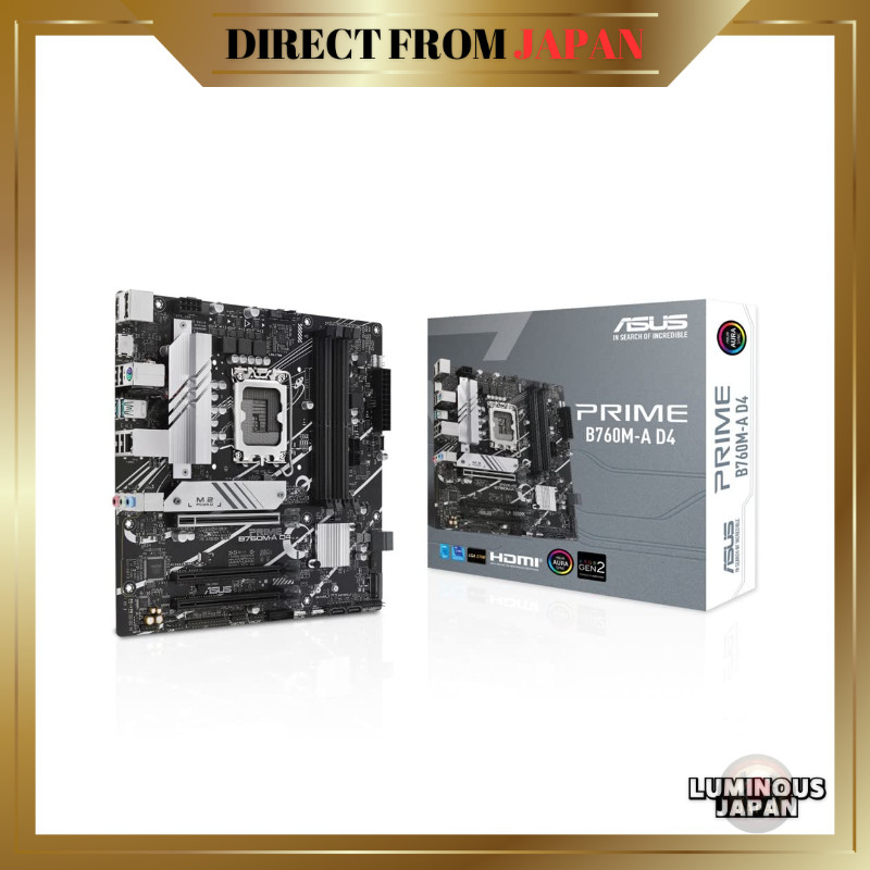 ASUS PRIME B760M-A D4 Intel 14th/13th/12th Gen CPU Compatible LGA1700 B760 DDR4 mATX Motherboard / O