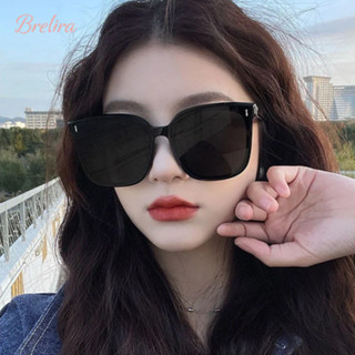 『Brelira』แว่นตากันแดดวินเทจแฟชั่นเหลี่ยมกรอบสีดำสีชาป้องกันร…