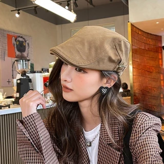 NEW หมวกย้อนยุคเบเร่ต์เดียวกัน แฟชั่นสบาย ๆ หมวกปรับได้ สี่ฤดูทั่วไป ใช้ได้ทั้งชายและหญิง หมวกเบเร่ต์อังกฤษ