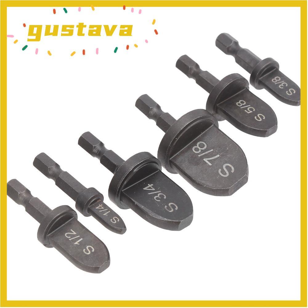 GUSTAVA 6 ชิ้นท่อทองแดง Expander, 1/4 นิ้ว Hex Shank แบริ่งเหล็กวัสดุ HVAC Swaging เครื่องมือ, ท่อทอ