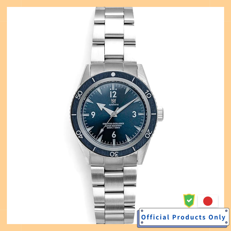 HYAKUICHI Divers Watch Model 19 20 ATM Water Resistant Mechanical Non-Date Deep Dive Blue