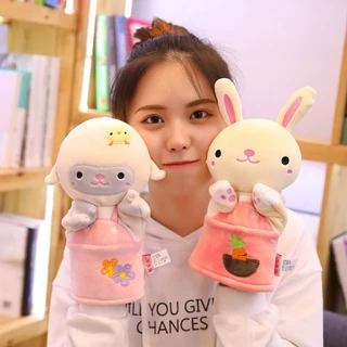 Berma Baby ตุ๊กตาใส่มือ หุ่นมือตัวใหญ่ ตุ๊กตาหุ่นมือรูปสัตว์ ของเล่นเสริมพัฒนาการ