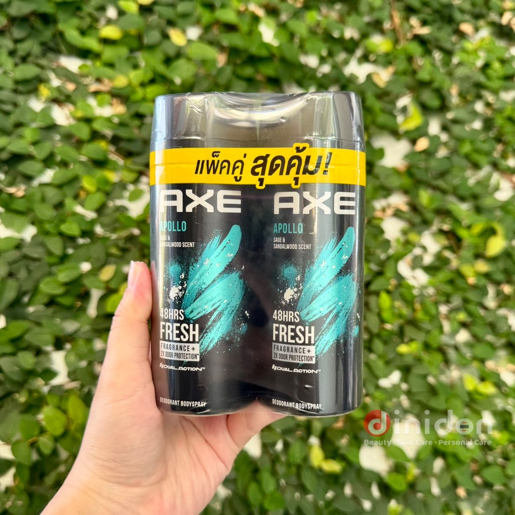 ((dinidon Shop)) AXE Apollo 48hrs Fresh Deodorant Body Spray 135 Ml. แพ็คคู่
