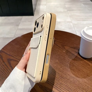 Candy สี Pebbled หนังสําหรับ iPhone 17 Pro Max 16 15 14 13 Pro Max XS MAX XR X 7 8 Plus 11 12 Pro Max 17 Air 14 15 16 Plus กันกระแทกผู้ถือบัตรปกหลัง