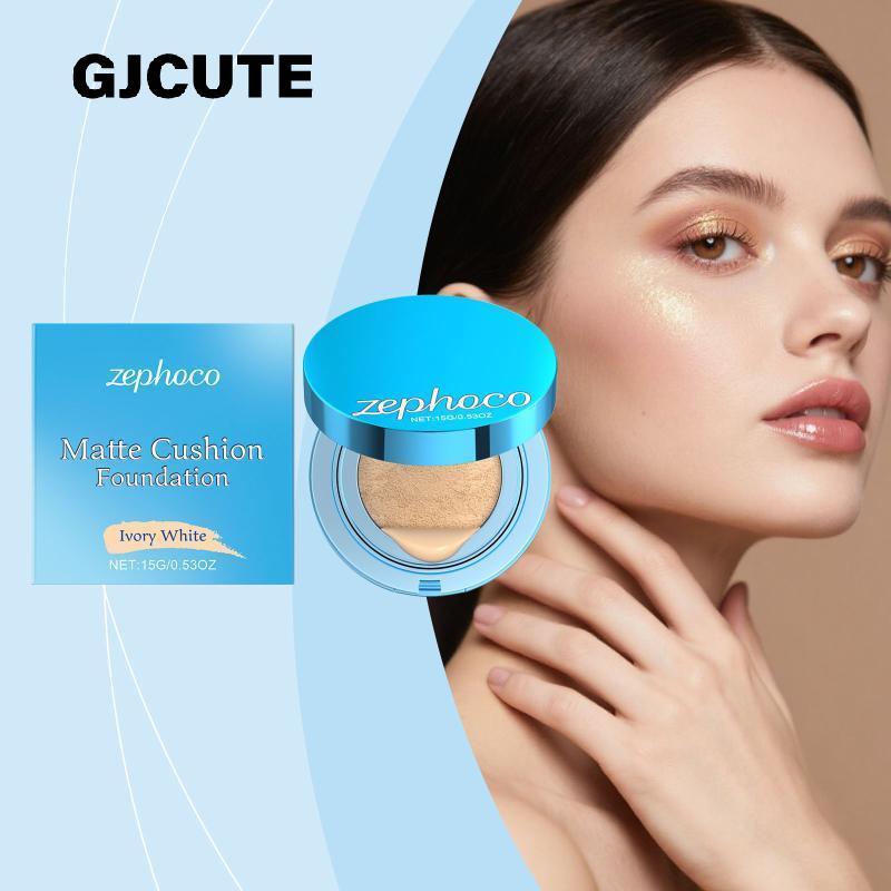 GJCUTE Cushion Foundation คอนซีลเลอร์ Matte Long Lasting Oil-Control กันน้ํา CC ครีมธรรมชาติไวท์เทนน