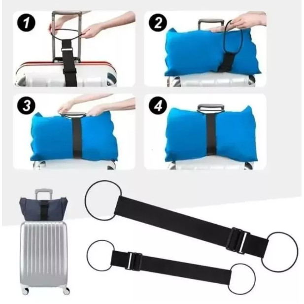 ADJUSTABLE TRAVEL BAG ELASTIC STRAP / LUGGAGE BELT STRAP / ELASTIC / BAG BELT ABOVE LUGGAGE