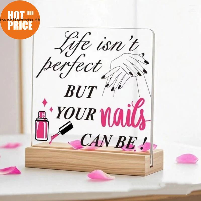 TRTU เล็บรูปร่างจอแสดงผล BOARD Advice Board พร้อมฐานเล็บท่องเที่ยวเล็บปลอมแสดงผู้ถือร้านทําเล็บเคาน์