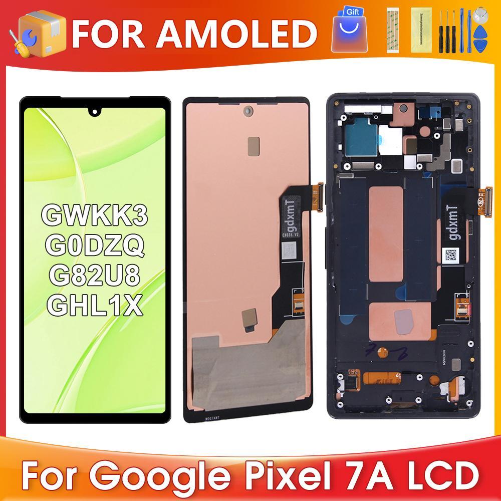 สําหรับ Google Pixel 7A สําหรับ AMOLED Google Pixel 7A GWKK3 GHL1X G0DZQ จอแสดงผล LCD Touch Screen D