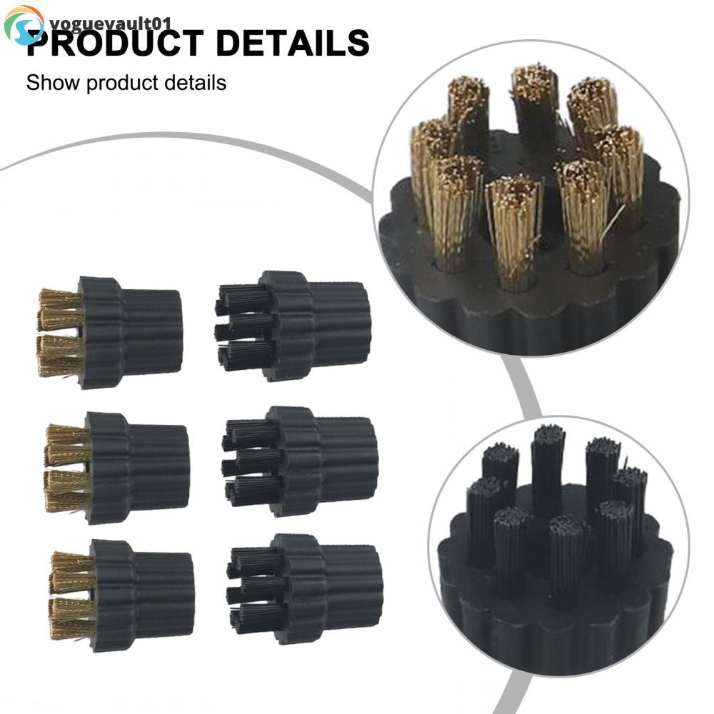 6 Pcs/Set Steam Cleaner Brass-Nylon Brush Head Replacement Parts/ For Steam-Mop