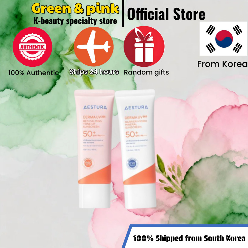 [AESTURA] Derma UV 365 Red Calming Tone-Up Sunscreen 40ml/Derma UV365 Barrier Moisture Mineral Sunsc