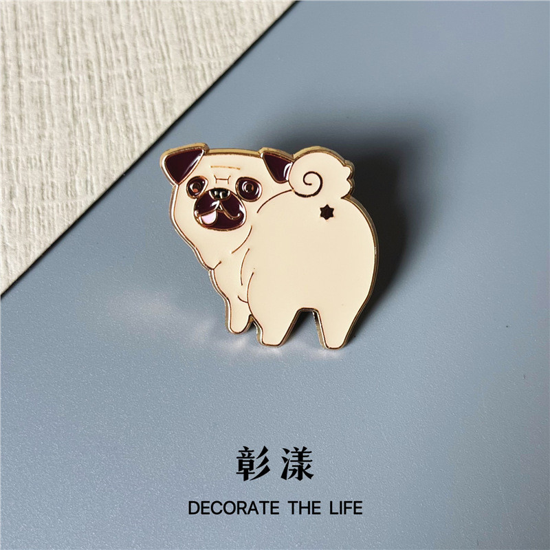 [สินค้า] Pug Pug Pug น่ารักตูด Star Dog เข็มกลัด Badge กระเป๋าคอมพิวเตอร์อุปกรณ์เสริม A1X2