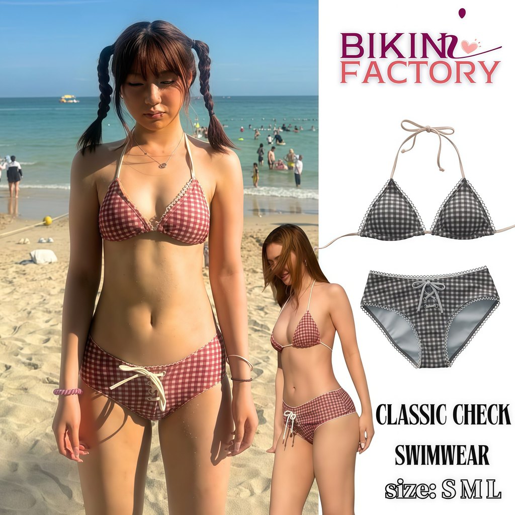 BIKINI FACTORY เซ็ท 2 ชิ้น ชุดว่ายน้ำสตรี bikinisexy 🌺มีไซส์ S-L | น้ำหนัก 38-58 กก. ส่งด่วน Y555