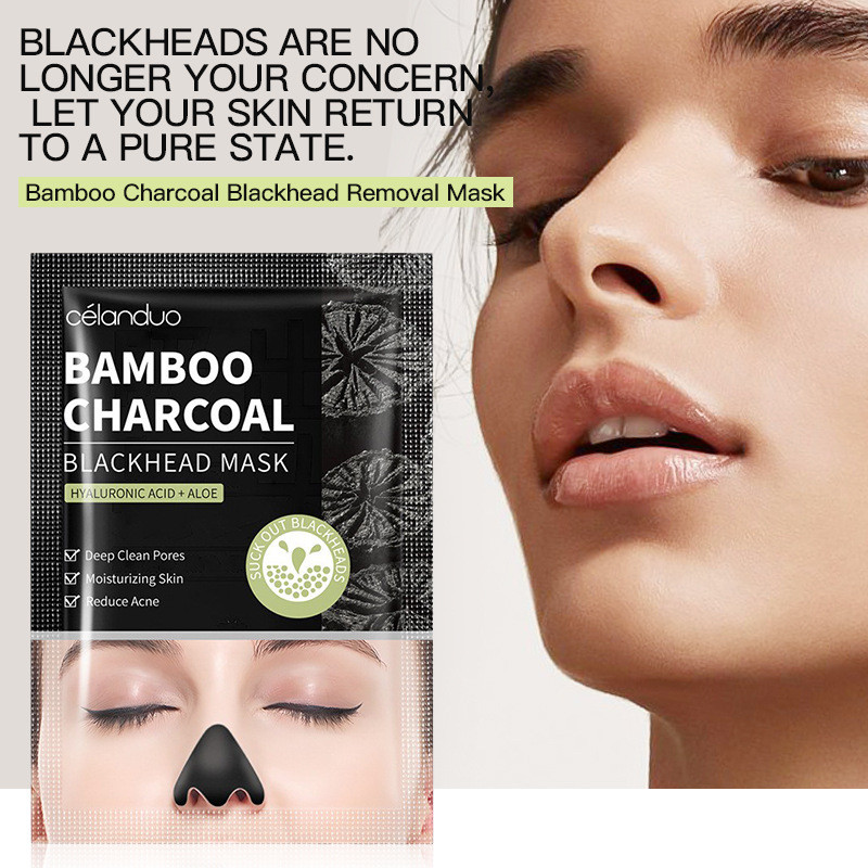Celanduo Bamboo Charcoal มาส์กสิวหัวดํา มาส์กจมูกฉีกขาด Podie Bamboo Charcoal ครีมกําจัดสิวหัวดํา