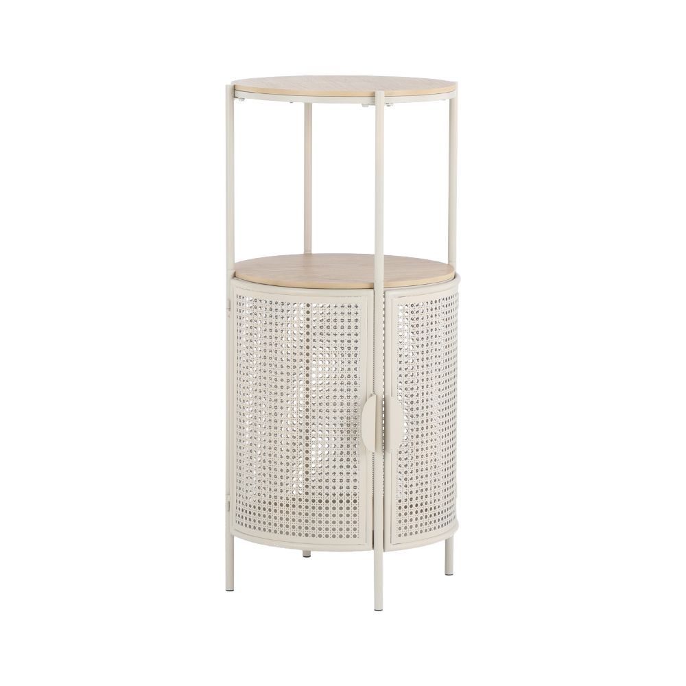 INDEX LIVING MALL ตู้บานเปิดพร้อมชั้นวางของ รุ่นโอเรีย - สีเบจ/ธรรมชาติ