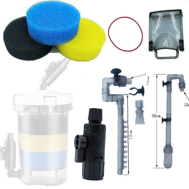 SUNSUN อะไหล่ Inlet Outlet ท่อผู้ถือกรองฟองน้ํา O-ring อุปกรณ์เสริมสําหรับ Aquarium ภายนอก HW603B 60