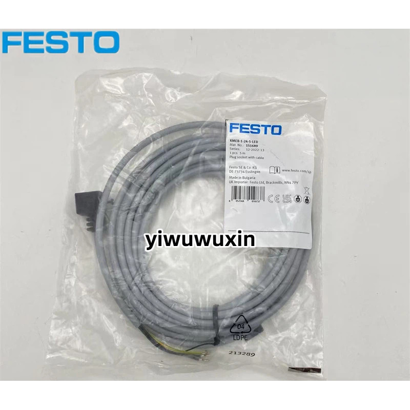 FESTO พร้อมช่องเสียบสายเคเบิล KMEB-1-24-5-LED/230AC-5 151689 151691