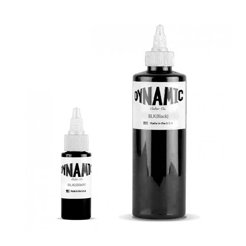 Dynamic Tattoo Ink, Dynamic Tattoo Ink Triple Black TBK/BLK 8oz 240ml- (วันหมดอายุ: 2028 และ 2029)
