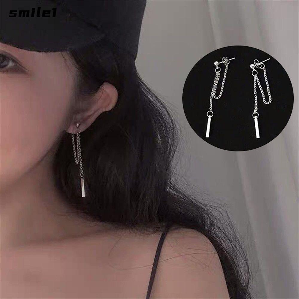 SMILE Chain ต่างหูหญิง Street Super Cool ไม่มีพาย