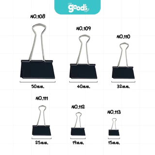 คลิปดำ ORCA No.108 No.109 No.110 No.111 No.112 No.113 คลิปหนีบดำ ออร์ก้า แข็งแรง ทนทาน (ยกกล่อง12ตัว)