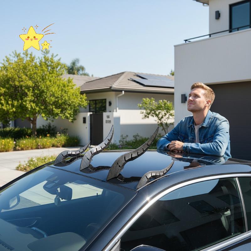 [JBTH] 2 ชิ้นส่วนบุคคล Universal Car 3D Dragon Horn หลังคาตกแต่ง Creative & Cool อุปกรณ์ตกแต่งภายนอก