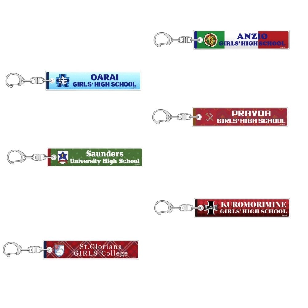 Anime Girls und Panzer พวงกุญแจอะคริลิค 6 ซม.พิมพ์ภาพโรงเรียน Oarai Saunders Anzio Pravda ของขวัญกระ