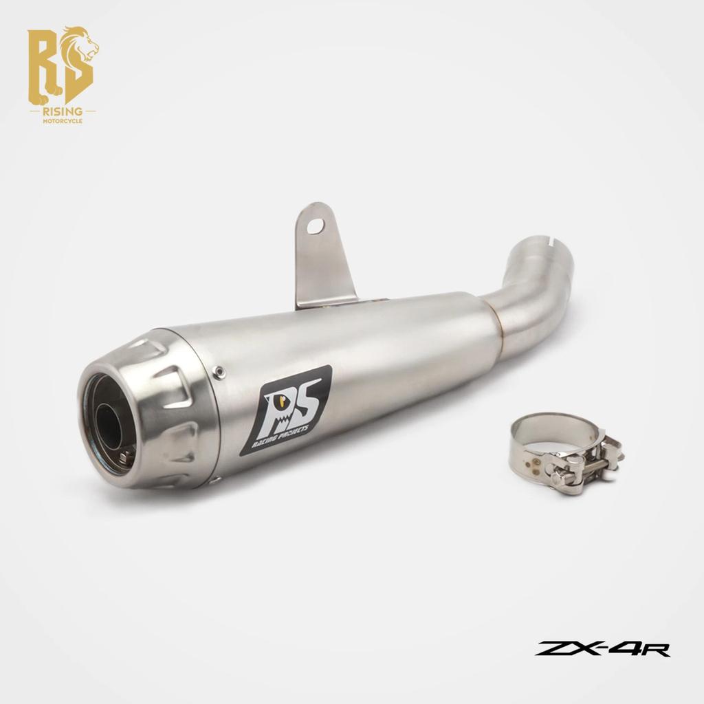 RS สำหรับ ZX4R 2025 สลิปออน GP ท่อไอเสีย Moto ท่อไอเสีย ท่อลิงค์กลาง เชื่อมต่อระบบไอเสีย ZX4RR ดั้งเ