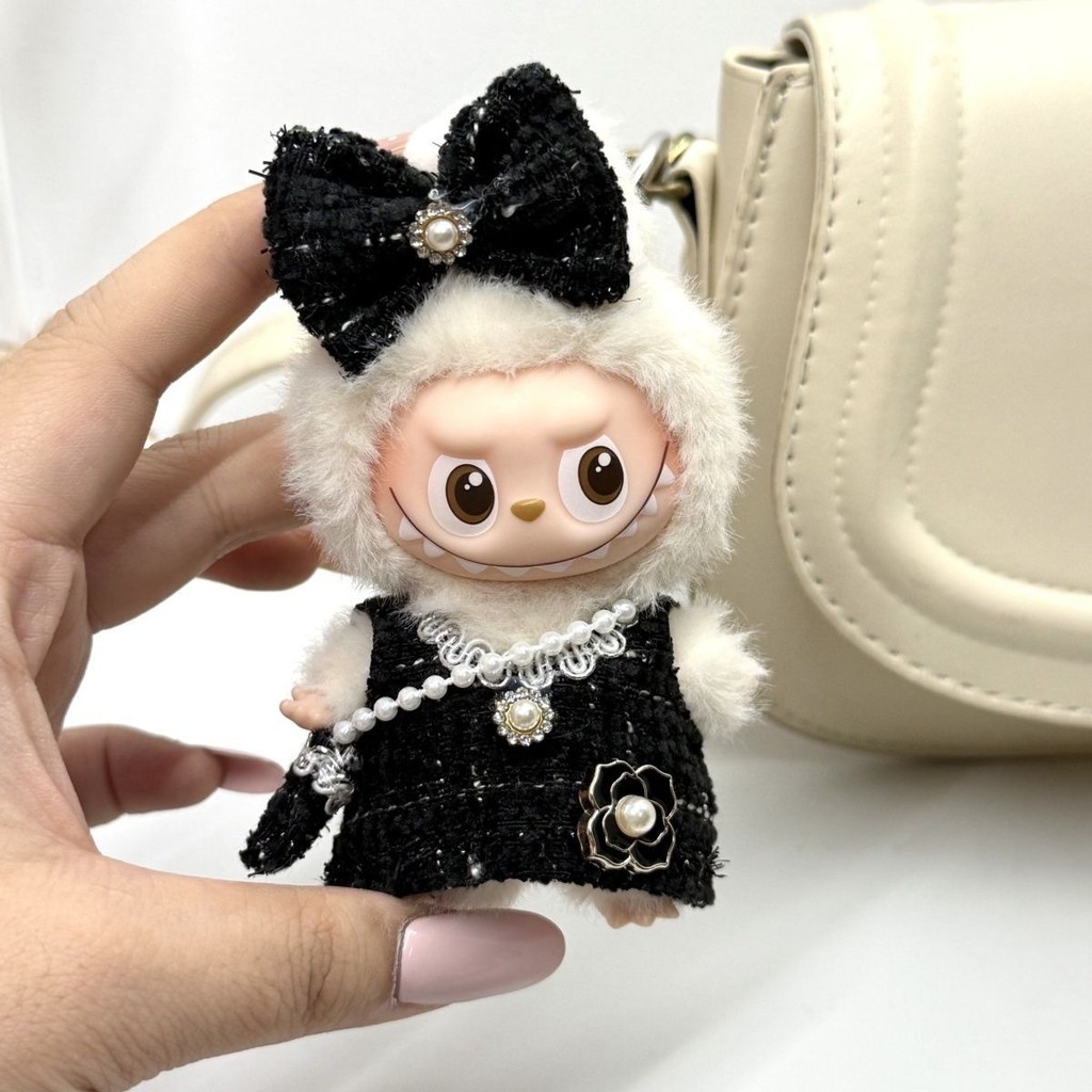 4.0 รุ่นที่สี่ labu Macaron เสื้อผ้าเด็กกระเป๋า Chanel สไตล์ชุดกระเป๋าสามชิ้นสูทสไตล์ Chanel
