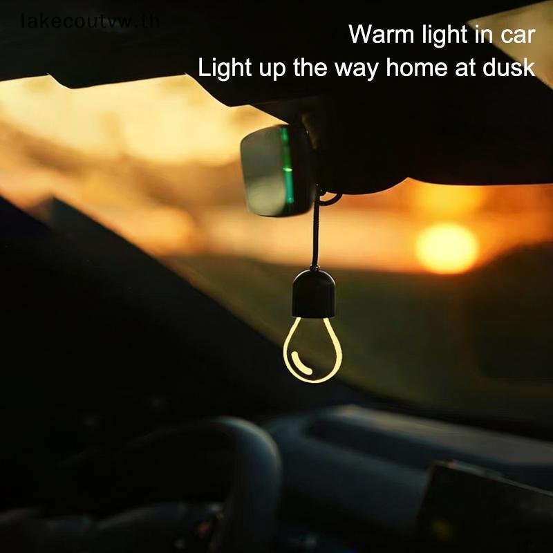 LK แบบพกพาแขวน Auto ภายในจี้เรืองแสง Led Retro หลอดไฟขนาดเล็กรถแขวนเครื่องประดับเหมาะสําหรับการเดินท