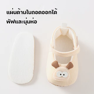 รองเท้าเด็ก รองเท้าเด็กแรกเกิด ดีไซน์โบว์น่ารัก อ่อนนุ่มกันลื่นรองเท้าหัดเดินสำหรับเด็กเล็ก0-12เดือน