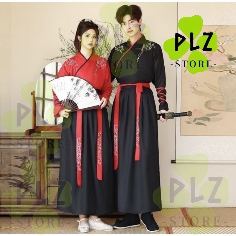 Unisex โบราณแบบดั้งเดิม Tang Dynasty Hanfu Wuxia คอสเพลย์เครื่องแต่งกาย Tang Dynasty Hanfu - Wuxia ค