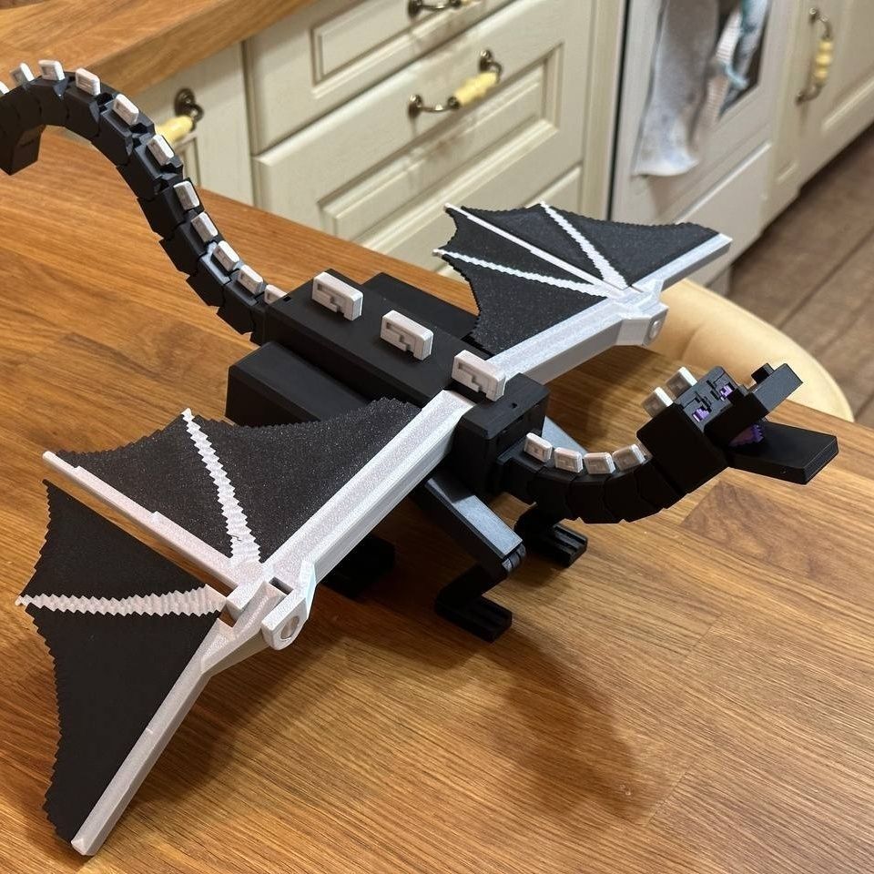 3d การพิมพ์ Minecraft Ending Dragon ในประเทศน่ารักรุ่นการสร้างแบบจําลองของเล่นรูปเคลื่อนย้ายได้ประกอ