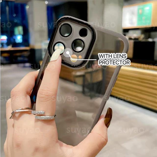 สําหรับOppo A6C 4G 2026 เคสโทรศัพท์สแควร์ปลอกOppoA6C A6S OppoA6S Clear Softคู่เปลือกกันกระแทกTPUซิลิโคนชุบโปร่งใสแฟชั่นปกหลัง
