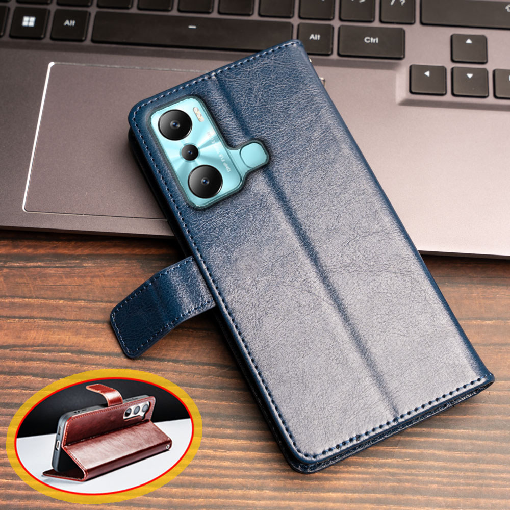 กระเป๋าสตางค์หนังสําหรับ Infinix Hot 20i 12i X665C X665E X665B X665 Kickstand กรณีผู้ถือบัตรกันกระแท