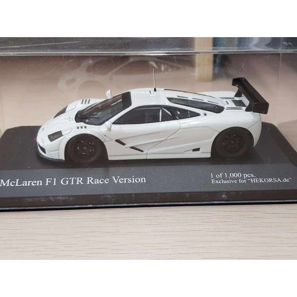 $㊋IXO 1: 43 McLaren F1 McLaren F1 GTR Race Sticker สีขาว McLaren F1 gtr No Outer Paper Box รุ่น HAKO
