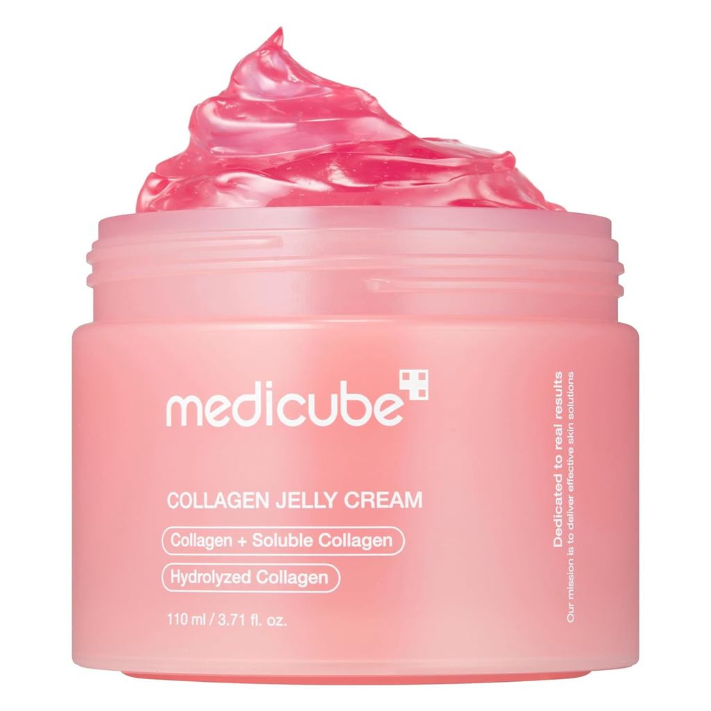 Medicube Jelly Cream พร้อมคอลลาเจน ไนอาซินาไมด์ | คอลลาเจนไฮโดรไลซ์แห้งสําหรับ Barrier Hydration & 2
