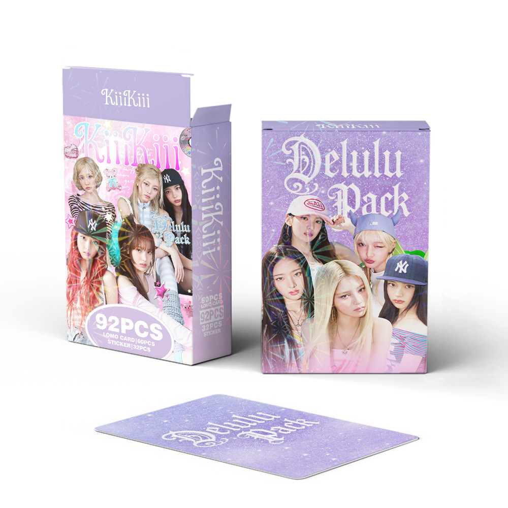 92pcs/box Delulu Pack Lomo Cards DANCING ALONE Stickers Strawberry Cheesegame To Me From Me UNCUT GE