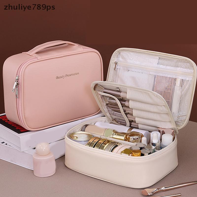 Zhuliye789ps] กระเป๋าเครื่องสําอางอเนกประสงค์ความจุขนาดใหญ่แบบพกพาอิสระแยกกระเป๋าเก็บแต่งหน้าความงาม