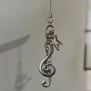 [Lucky Star Melody] จี้โซ่โทรศัพท์องค์ประกอบเพลง Gubon Chain Card Book พวงกุญแจ Star Hanging Chain
