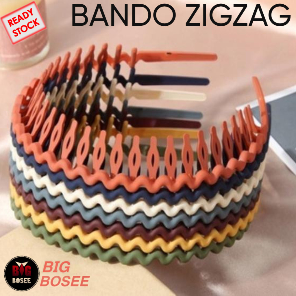 (AP) Zigzag Doff Headband Premium Matte Headband เกาหลี
