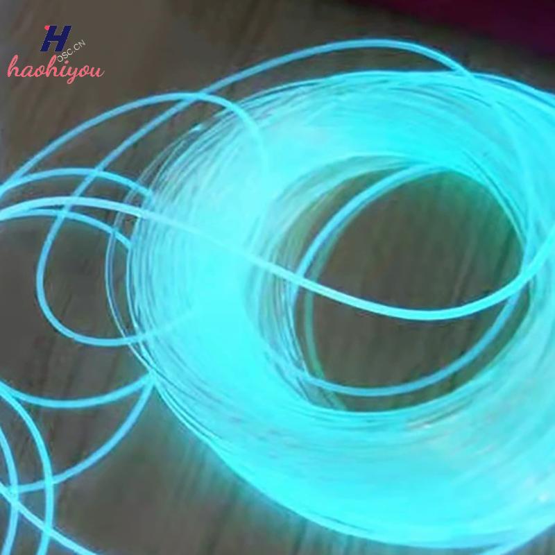 <haohiyou> 1 ม้วน 5M โปร่งใสด้านข้างเรืองแสงพลาสติก Pmma Fiber Optic Cable Solid Core Optic Cable เส้นผ่านศูนย์กลาง 1.5/2/3/4/5MM Nice
