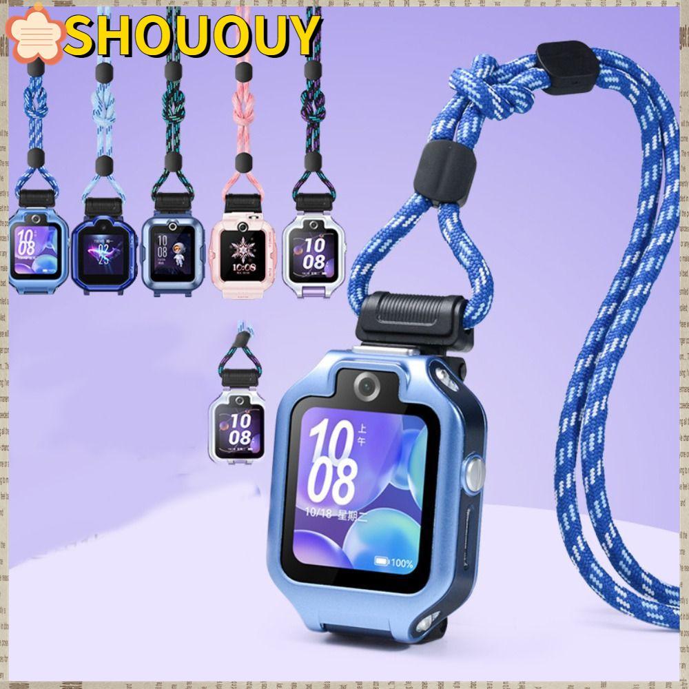 SHOOUUY สายโทรศัพท์,ปรับความยาวได้ทนทานสายนาฬิกาเด็ก, Universal สวมใส่เด็ก Smartwatch สายรัดสําหรับ 