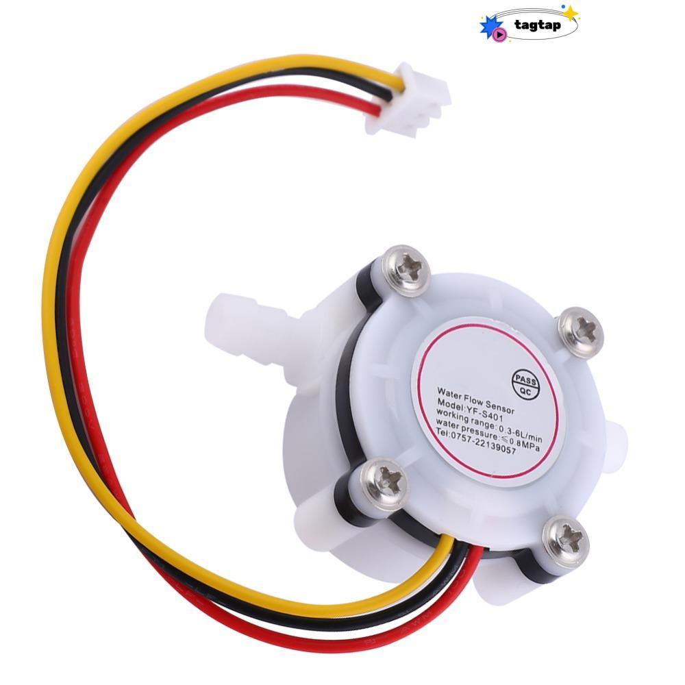 INNEW เซ็นเซอร์การไหลของน้ํา, YF-S401 G1/4" Water Hall Flow Sensor, Hall Effect สําหรับท่อ 6 มม. 0.3