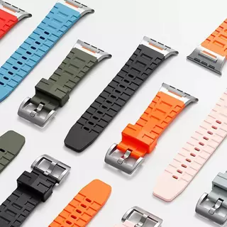 สายซิลิโคนกีฬาหรูหราสําหรับ Apple Watch Series11/10 46 มม.Ultra3/2/1 49 มม. 9 8 7 6 5 SE 45/44 มม.