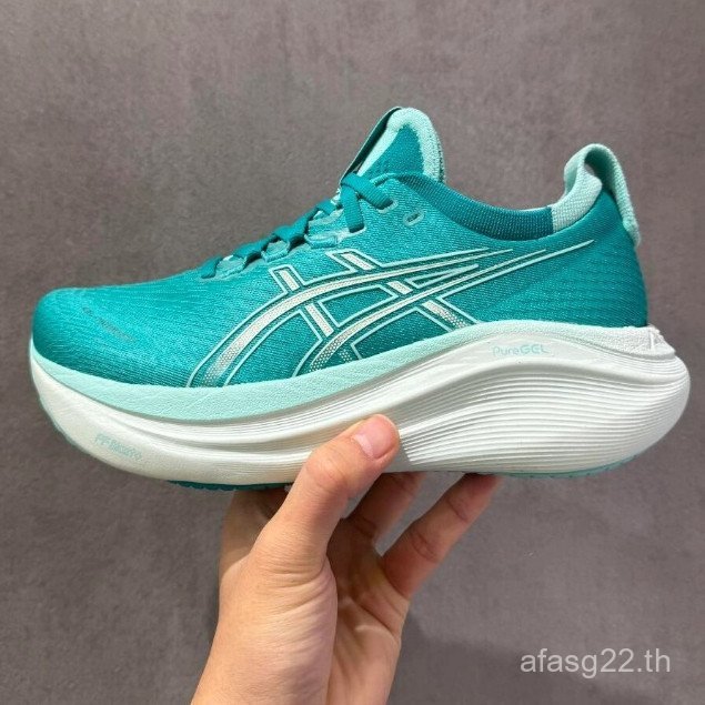 Asics Gel-Nimbus 27 รองเท้าวิ่งสําหรับผู้ชายและผู้หญิง Gel-Nimbus 26 Cushioned กีฬารองเท้า ZKWO