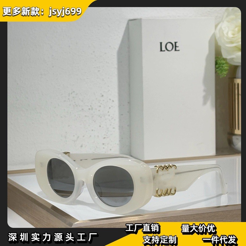ใหม่ Luoyijia ยุโรปอเมริกันสไตล์ใหม่ Retro Cat Eye แว่นตากันแดดหญิง ins High-End ม่านบังแดดกลางแจ้ง 